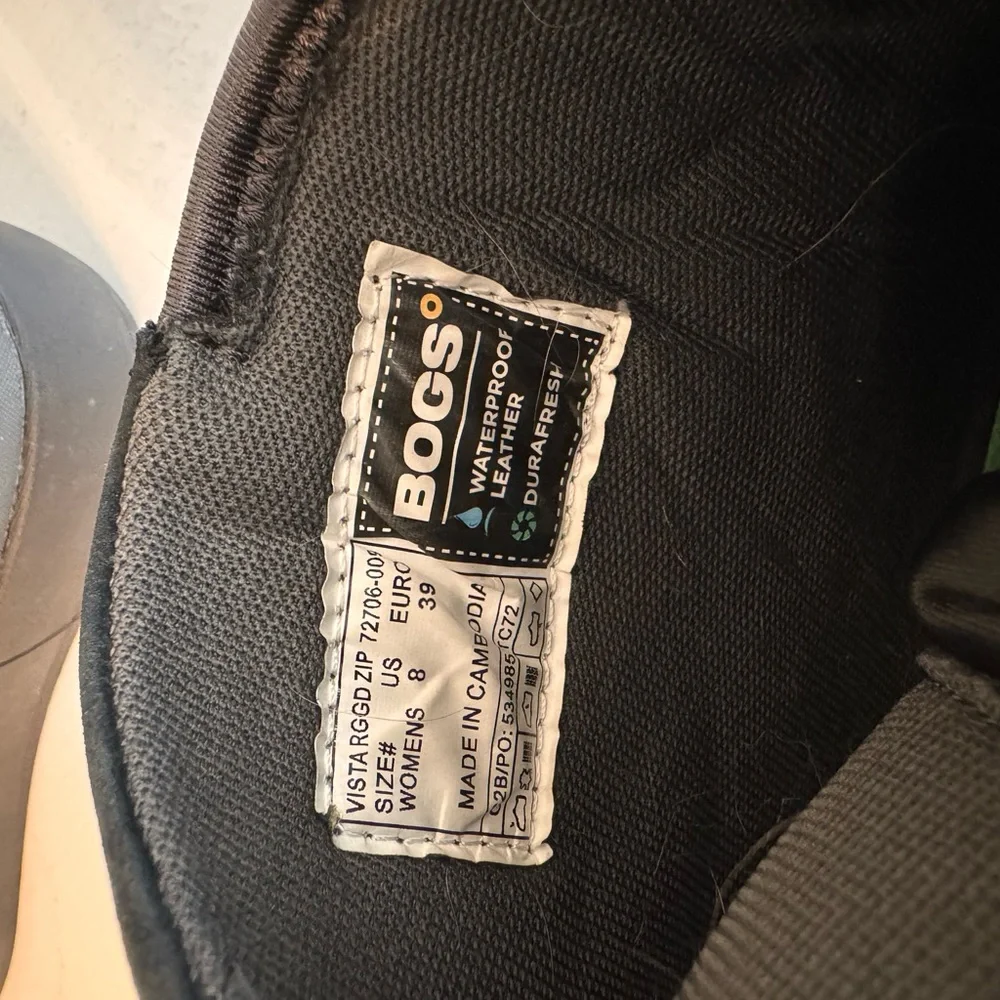 Women’s Bogs Black Suede Ankle Boots - Comfortable Zip Booties - Picture 7 of 7